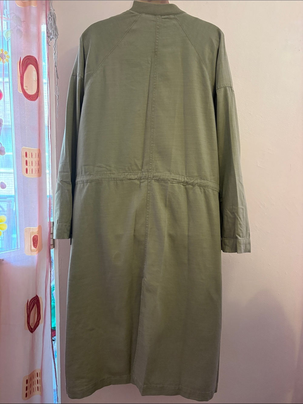 Dex Olive Green Long Utility Jacket. Cotton. TENCEL - Picture 2 of 10